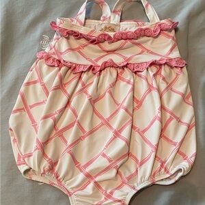 The Beaufort Bonnet Company Pink and White One Piece Swim